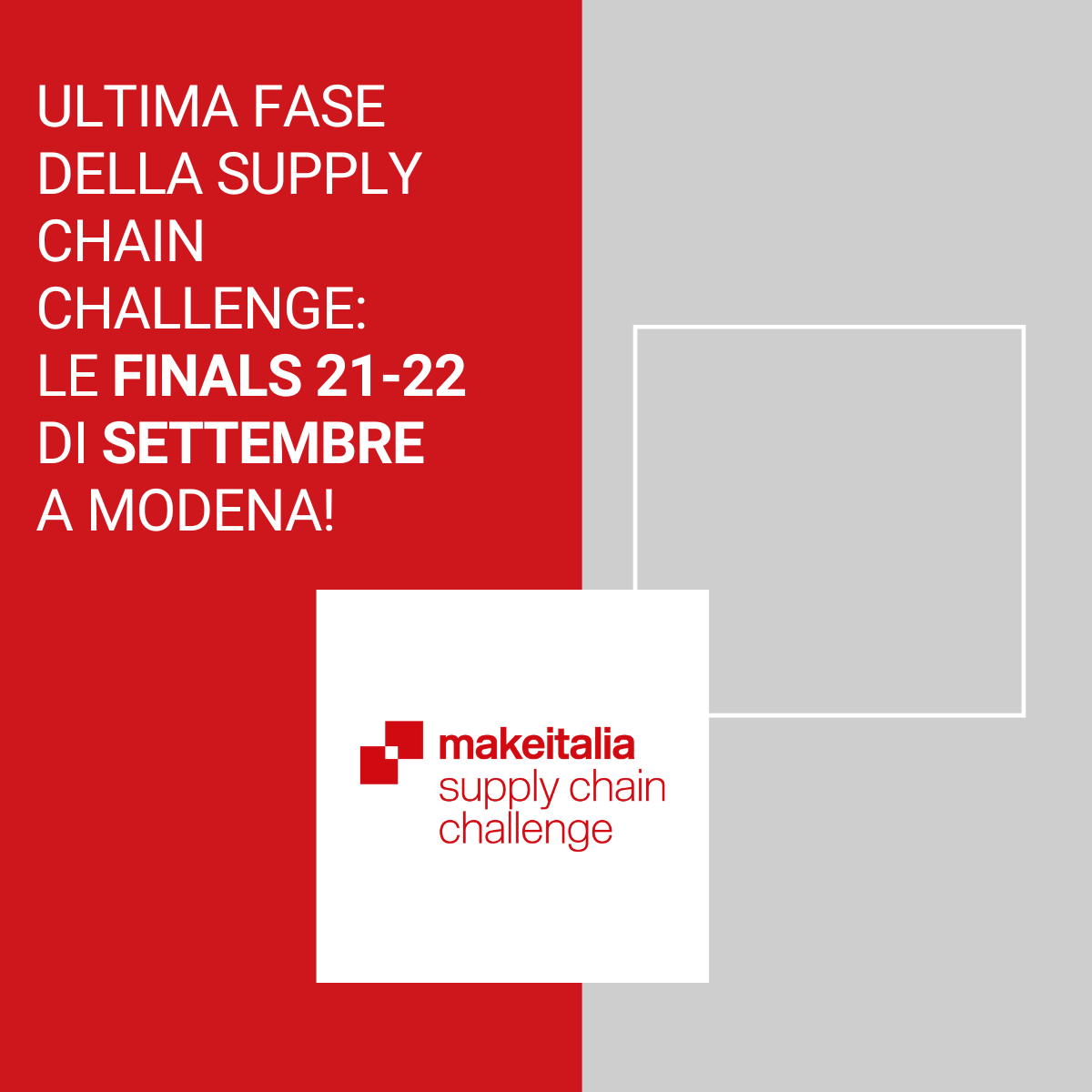 The Finals of the Makeitalia Supply Chain Challenge are drawing close
