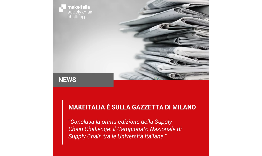 Concluded the first edition of the Supply Chain Challenge: the National Supply Chain Championship among Italian Universities
