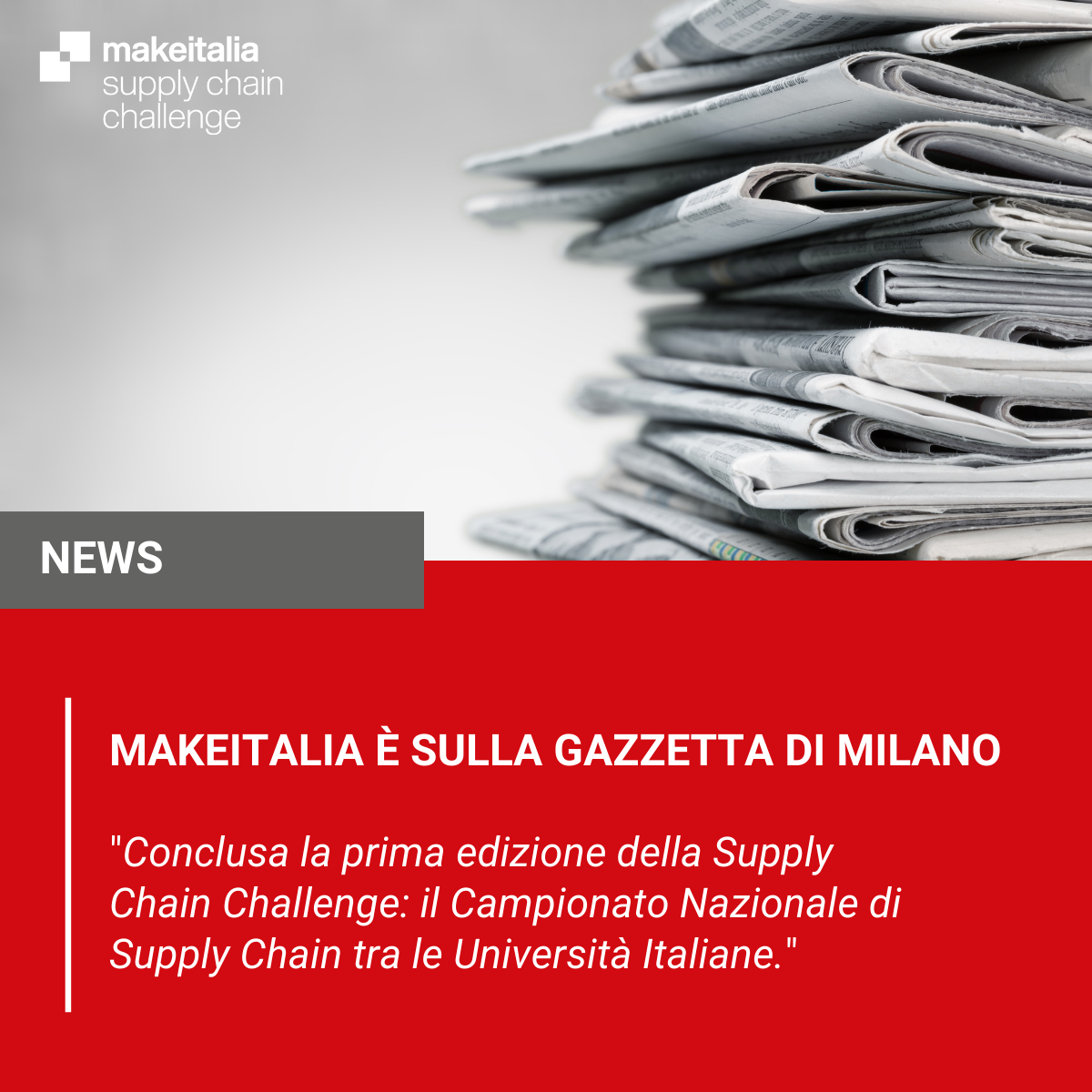 Conclusa la prima edizione della Supply Chain Challenge: il Campionato Nazionale di Supply Chain tra le Università Italiane