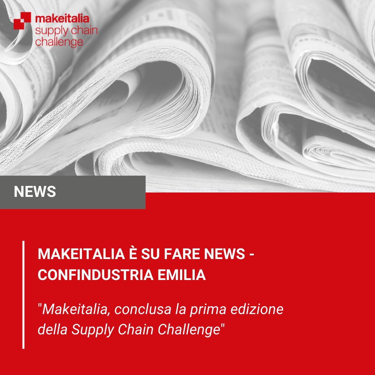 Makeitalia, conclusa la prima edizione della Supply Chain Challenge