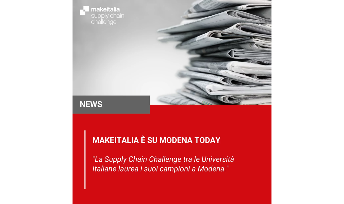 La Supply Chain Challenge tra le Università Italiane laurea i suoi campioni a Modena