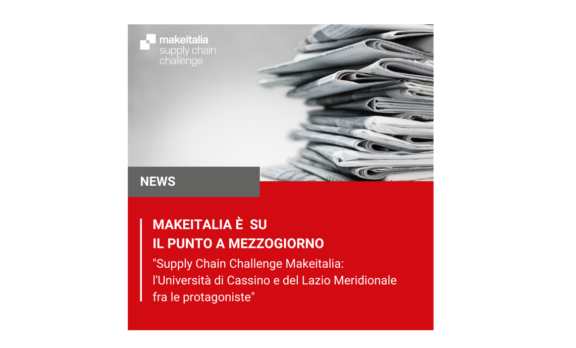 Il Punto a Mezzogiorno parla della Supply Chain Challenge di Makeitalia