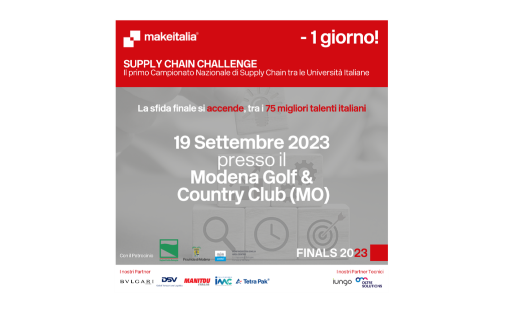 manca un giorno alle finals 2023 della supply chain challenge di makeitalia