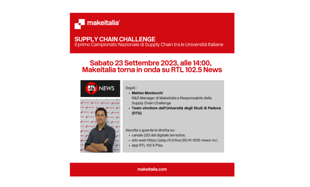 makeitalia - supply chain - supply chain challenge - radio rtl