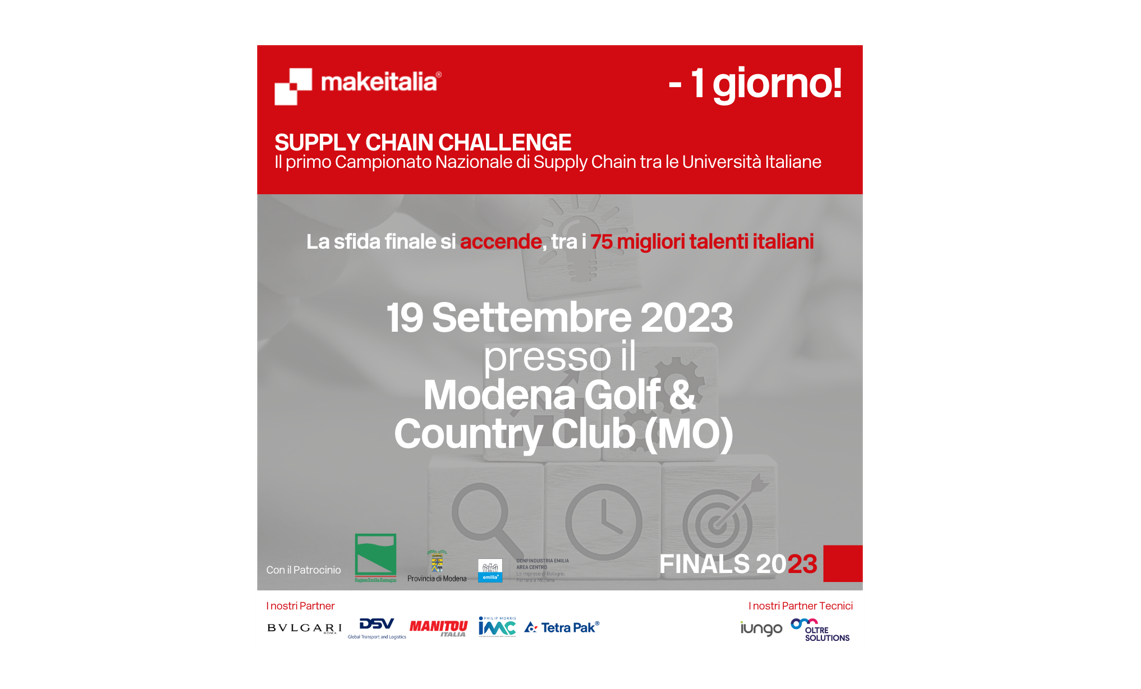 Manca un giorno alle Finals 2023 della Supply Chain Challenge!