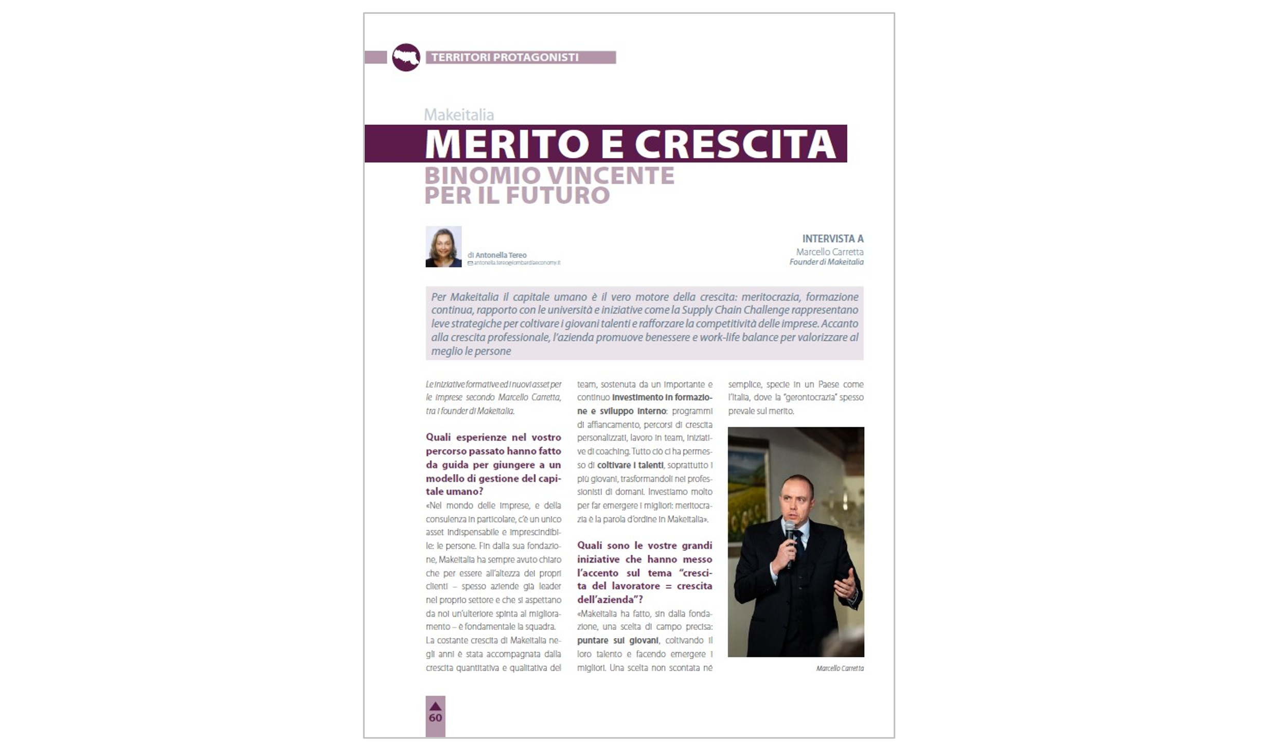 Italia Economy: Makeitalia, merito e crescita