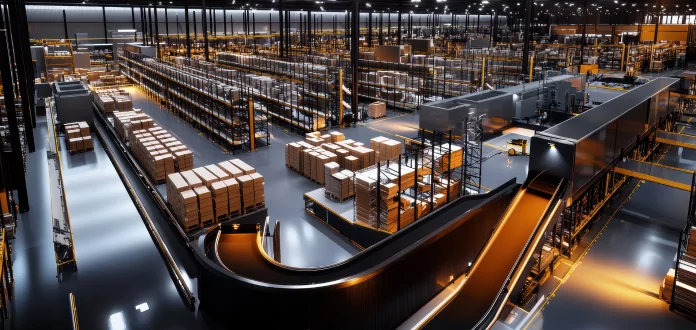 Illustration of a warehouse.