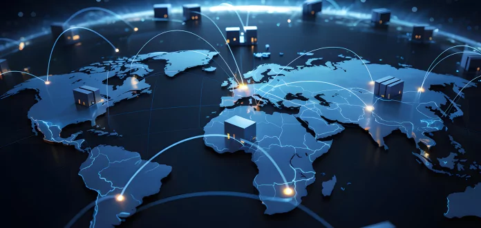 Illustration of an international network.