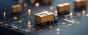Package inserted into a digital logistics network for goods management and traceability