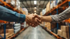 Handshake between professionals in an industrial environment for Supply Chain collaboration