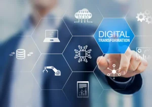 Digital interface with process icons for Supply Chain digitalization