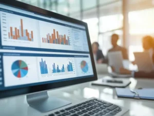 Dashboard with charts and data for monitoring Supply Chain performance