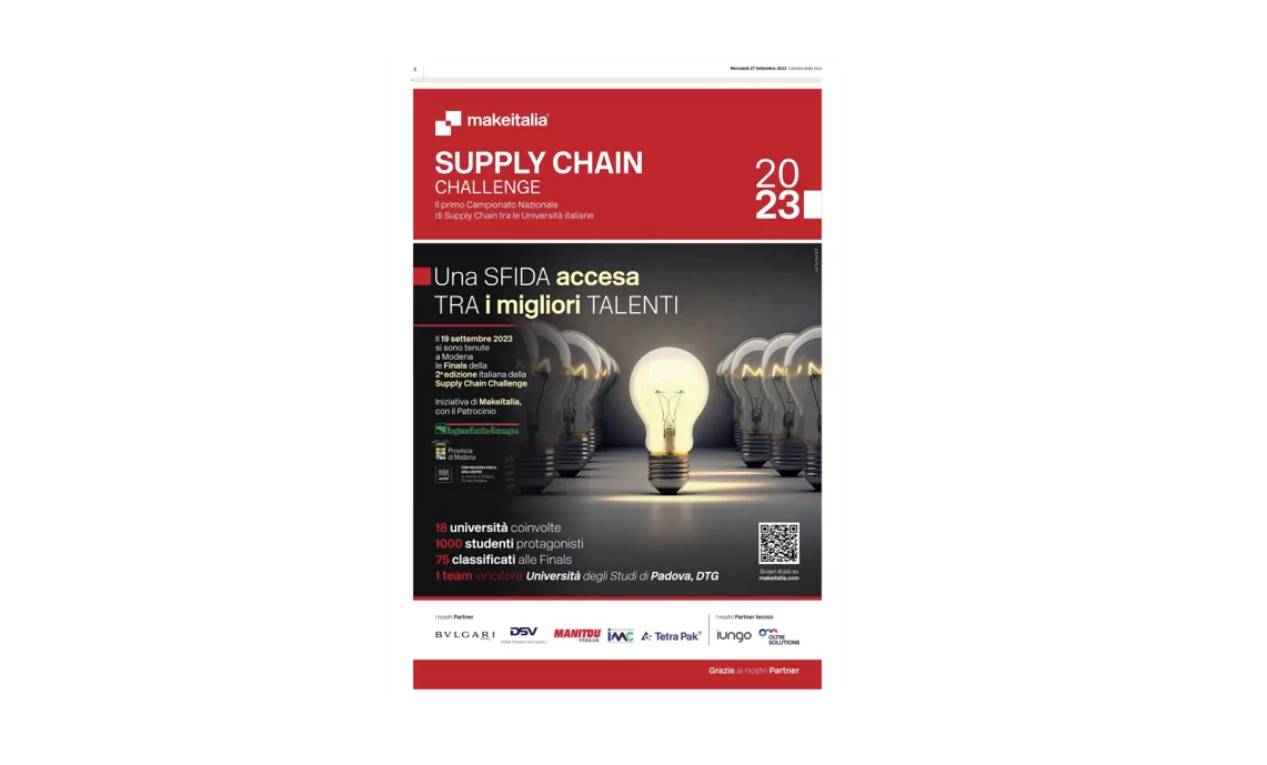 makeitalia - supply chain challenge - corriere della sera